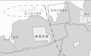 图1 清河汉城和上地汉墓群示意