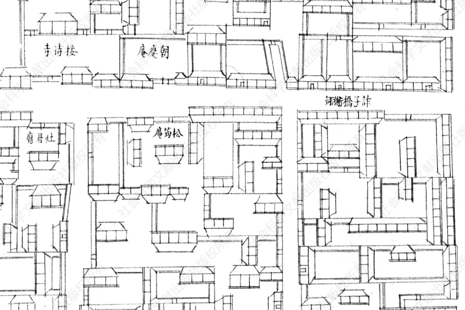 图1 《乾隆京城全图》中松筠庵的院落布局