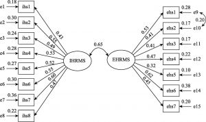 图5-16 人力资源管理系统变量验证性因子分析模型修正结果