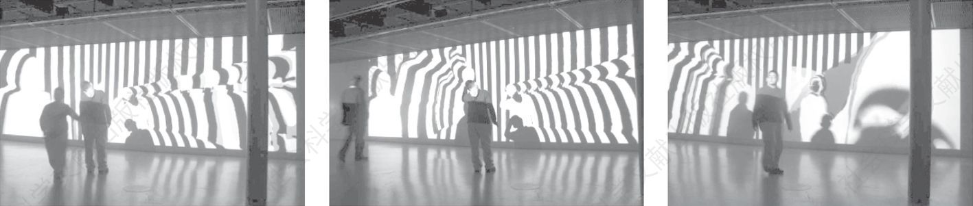 （Image 3），（Image 4） et （Image 5） Dispositif interactif «multi motion» Centre Pompidou，Paris，2008