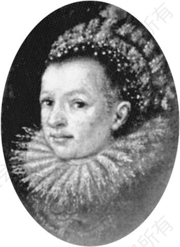 开普勒首任妻子芭芭拉·穆勒的小肖像，完成于1597年前后。