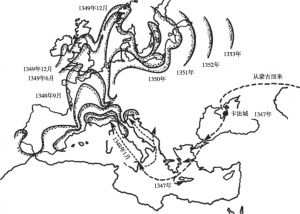 1347～1353年黑死病在欧洲的蔓延