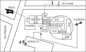 图14 日本北海道养老社区空间结构平面图