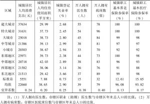 表2 2019年中国城市健康社会指标情况