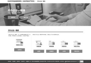 图8 深圳市“开办企业一窗通”网站