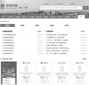 图6 信用中国（四川泸州）信易贷专栏