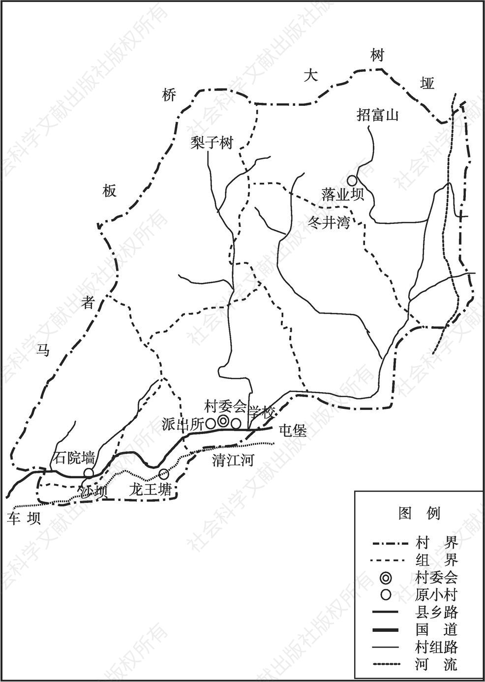 图3-3 杨家山村区划分布
