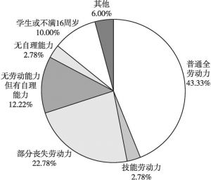 图4-9 调查问卷中杨家山村贫困人口劳动力状况