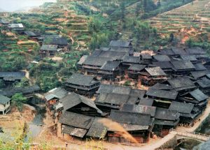 三江县林溪村远景（1986年拍摄）