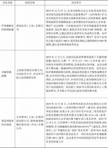 表3 2019年上海市浦东新区获批上市的3个Ⅰ类创新药