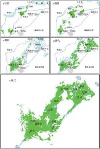 图1 民勤盆地各时期垦殖绿洲的空间分布