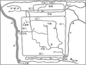 图4-2 明清山阳城中的风水观念示意图