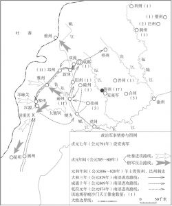图6 中晚唐西南战事与现存毗沙门天王造像分布示意图