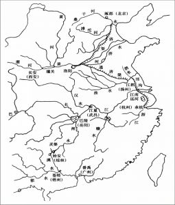 图9 隋唐时期全国运河干线示意图