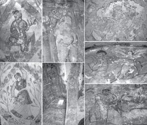 图6 约旦“库赛尔·阿姆拉”沙漠城堡（723～743年）谒见厅外的罗马浴室内的壁画