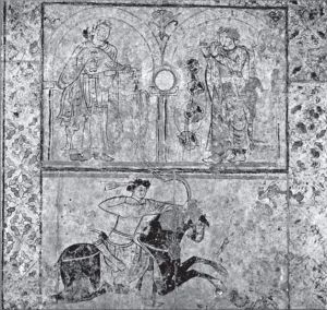 图7 叙利亚海耶尔西行宫湿壁画，瓦立德二世，724～727年