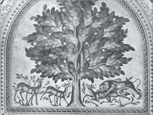 图8 希沙姆宫浴室大厅内精美的“生命之树”马赛克装饰