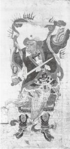 图11　水陆画《雷公》，1887年，纸本，夏国安藏