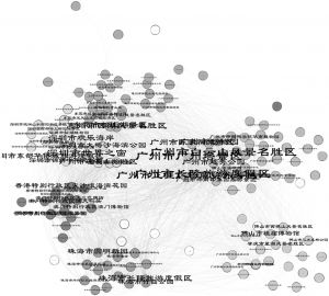 图9 粤港澳大湾区旅游景区间流动网络的凝聚子群图