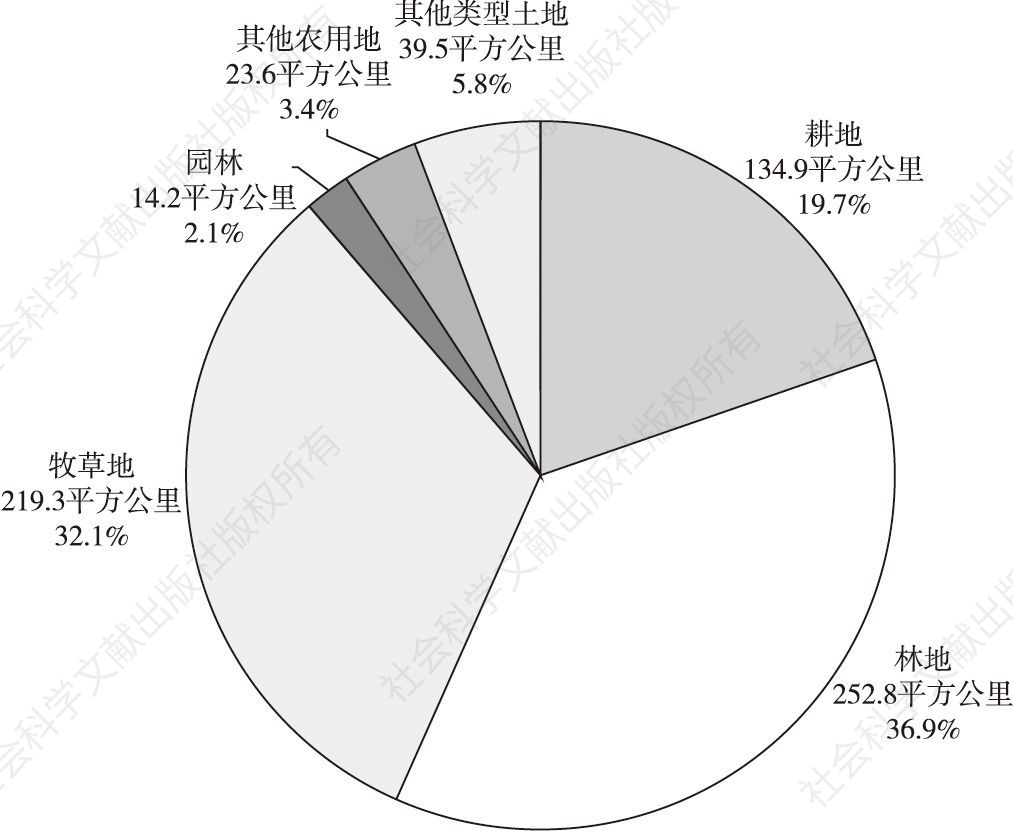 图1-1 2019年中国土地分类