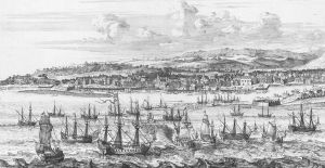 图60 1695年前后的巴巴多斯布里奇敦的景象