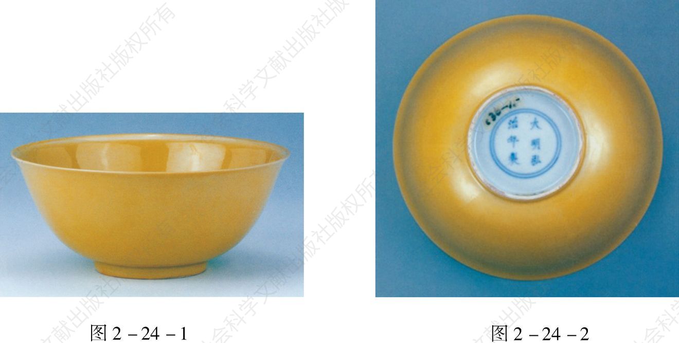 图2-24 弘治黄釉碗