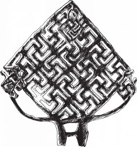 赫梯帝国标满万字的青铜旌旗，公元前2000年