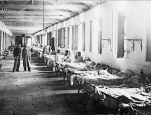 古巴哈瓦那黄热病医院的患者，1899年。（美国国会图书馆）