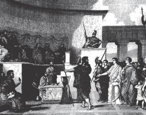 罗马元老院召开会议的场景