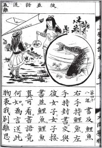 ·彩图9· “书及鲤鱼”，苏曼殊所作插图。