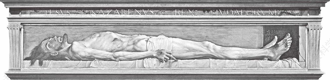 小汉斯·霍尔拜因《墓中的基督》，1521/22年，巴塞尔艺术博物馆