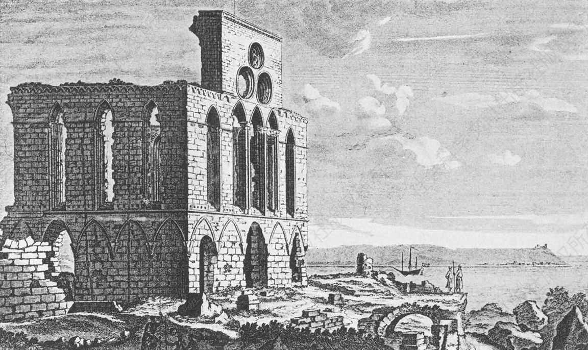 在科尔内留斯·德·布鲁因（Cornelius de Bruijn）的一幅画作中，圣安德鲁教堂的墙壁在17世纪仍然矗立，尽管哈利勒已经摧毁了阿卡