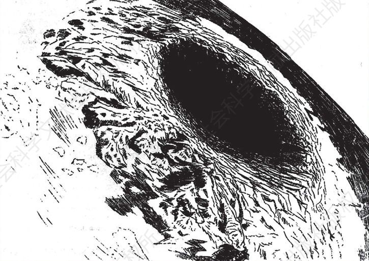/杂志画家描绘的约翰·克里弗斯·西姆斯颇受欢迎的地下空洞理论//