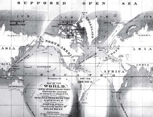 /塞拉斯·本特1872年设想的到达北极的“温暖通道”//
