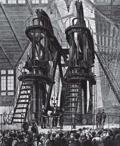 /1876年费城百年纪念世博会上的科利斯蒸汽发动机（斯坦福大学报纸档案）//