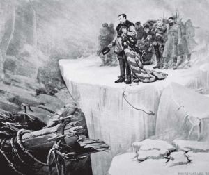 /法国著名画家乔治·路易斯·普瓦勒-圣-安热的画作《珍妮特号的沉没》//