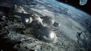 艺术家想象的ESA计划中的月球基地