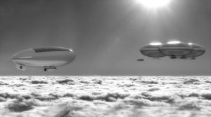 艺术家想象的金星上空的气球城市