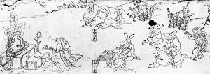 《鸟兽人物戏画》部分，12或13世纪<br/>日本京都，高山寺