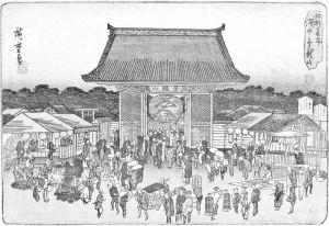歌川广重“江户浅草”，1853年<br/>洛杉矶艺术博物馆
