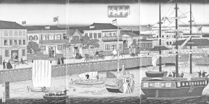 第三代歌川广重《横滨海滨大道之真景》，1870年<br/>纽约大都会艺术博物馆