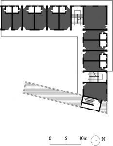 图4-10 X机构三层平面示意
