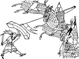 图10.12 敦煌壁画中的战斗场景