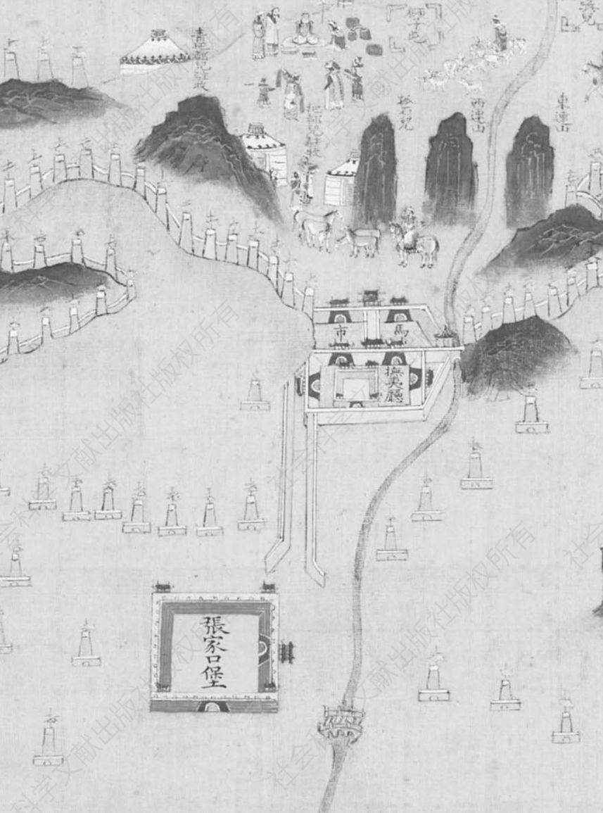 图1 《宣大山西三镇图说》中所绘张家口堡及周边形势