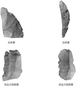 图1-3 呼玛老卡遗址出土的尖状器和刮削器