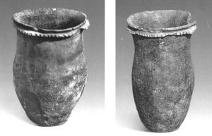 图4-69 宁安虹鳟鱼场渤海墓葬中出土的两个陶罐