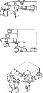 图7-7 展品“古筝机器人”右手结构第二版机械设计简图