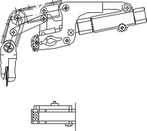 图7-10 展品“古筝机器人”右手降噪改进后的手指机构设计简图