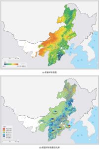图7 2010～2020年华北地区质量评价指数及其变化率分布