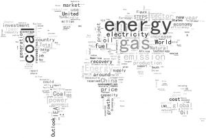 图2 国际权威机构对全球能源分析报告的词云
